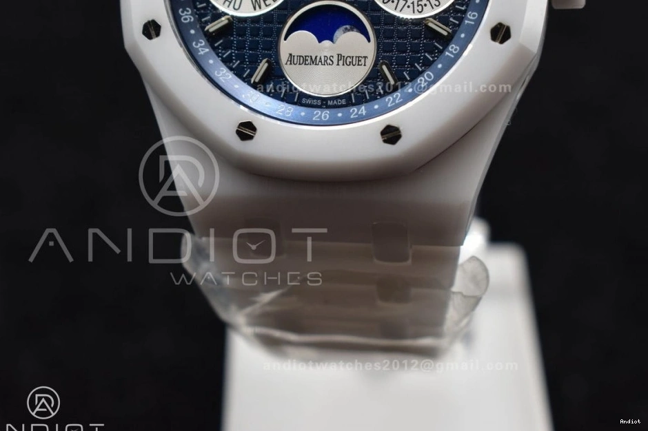 26579cb on Perpetual Ceramic Calendar White Bracelet APSF Best A5134 Ceramic Oak Royal Edition 0514